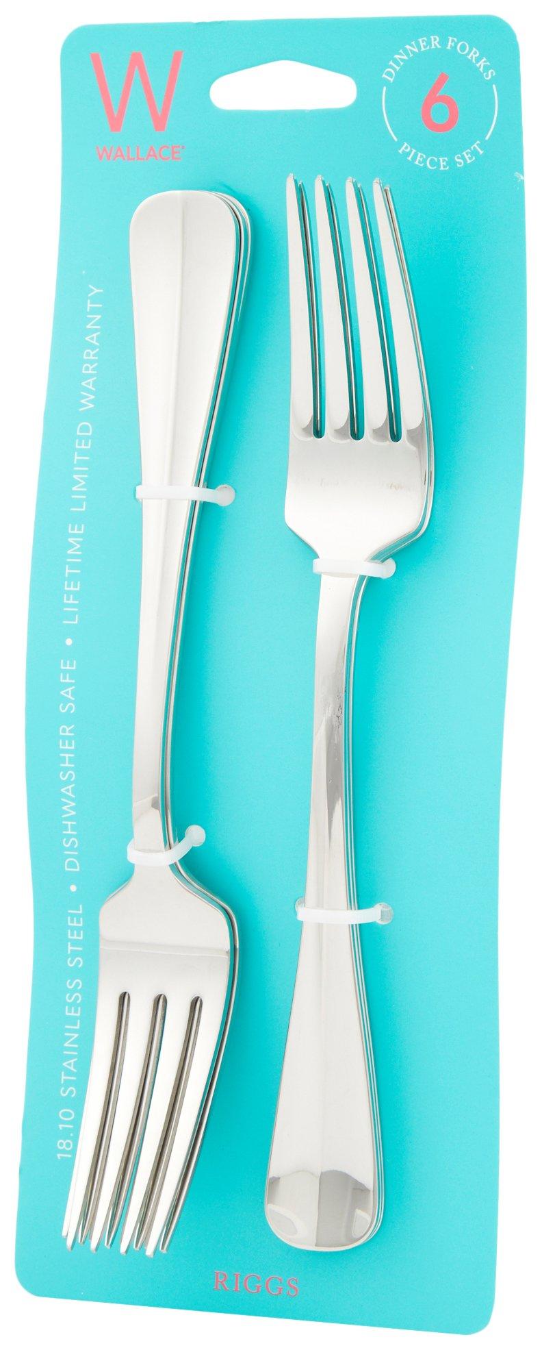 Wallace 6 pk Stainless Steel Dinner Forks