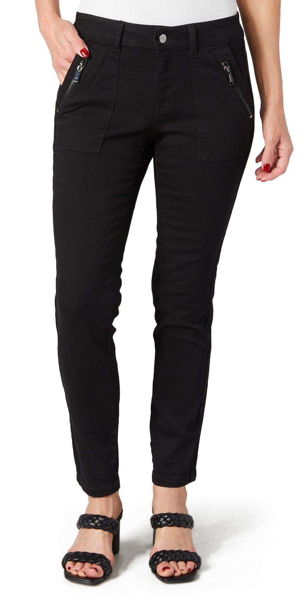 DKNY Womens Zip Pocket Skinny Fit Pants