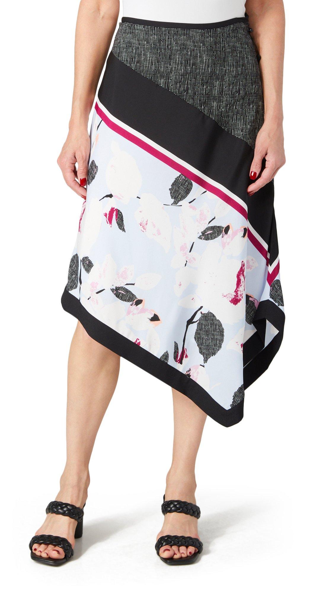 DKNY Womens Asymmetrical Hem Skirt