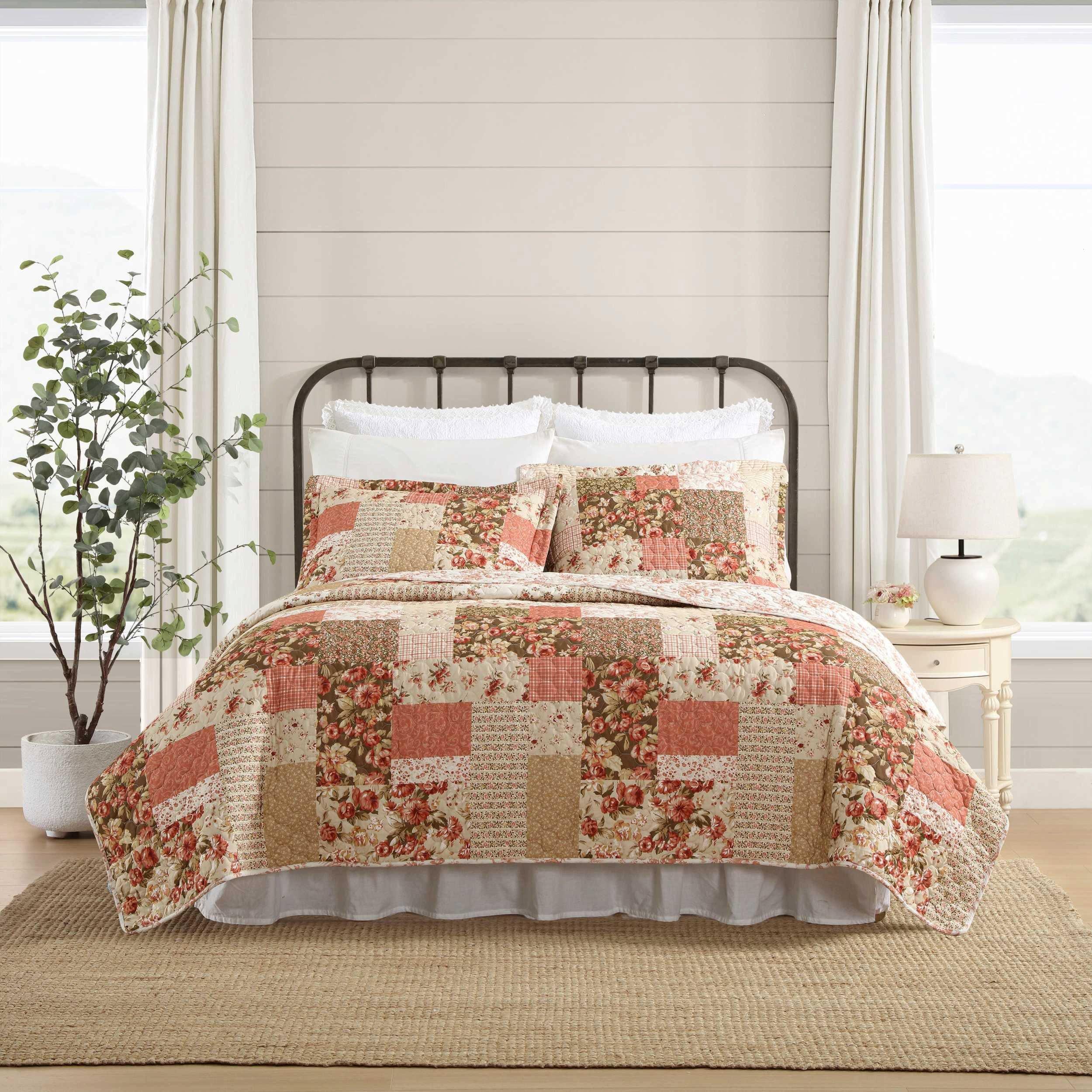 Laura Ashley Henrietta Patchwork Reversible Quilt Set