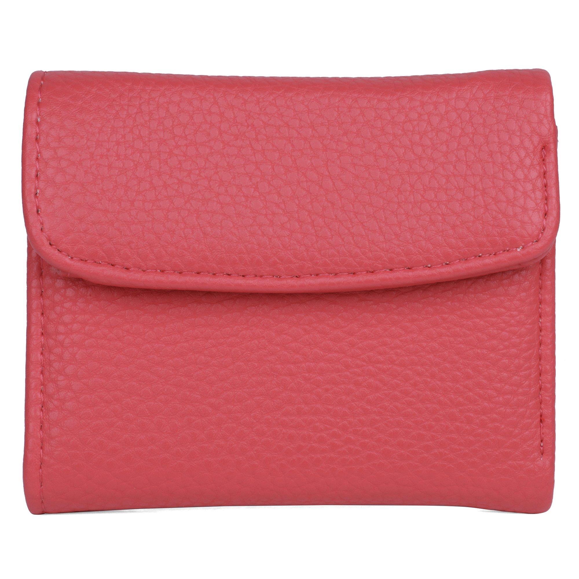 Buxton Solid Pebbled Vegan Leather Mini Trifold Wallet