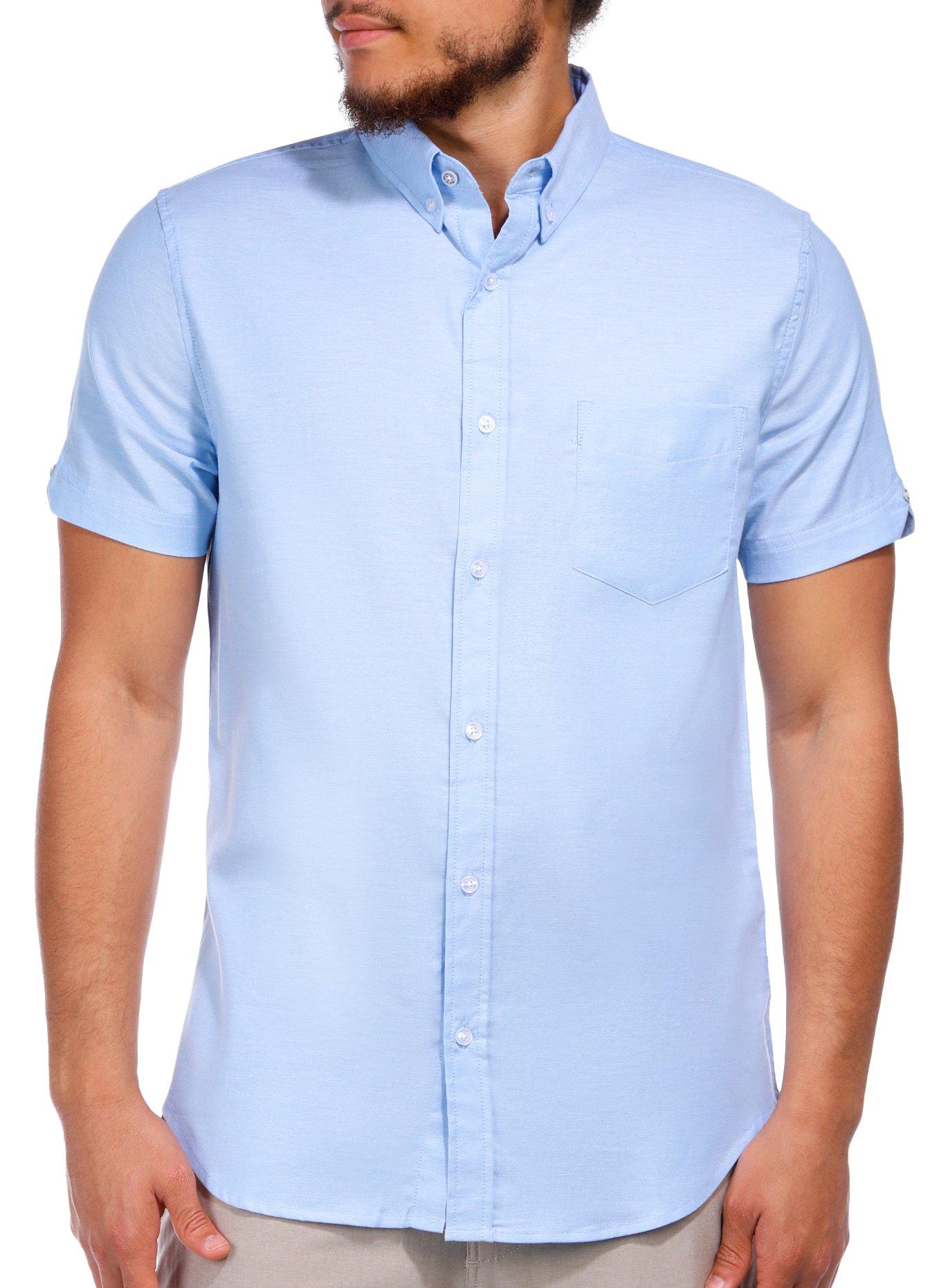 Ben Sherman Mens Solid Oxford Button Down Shirt