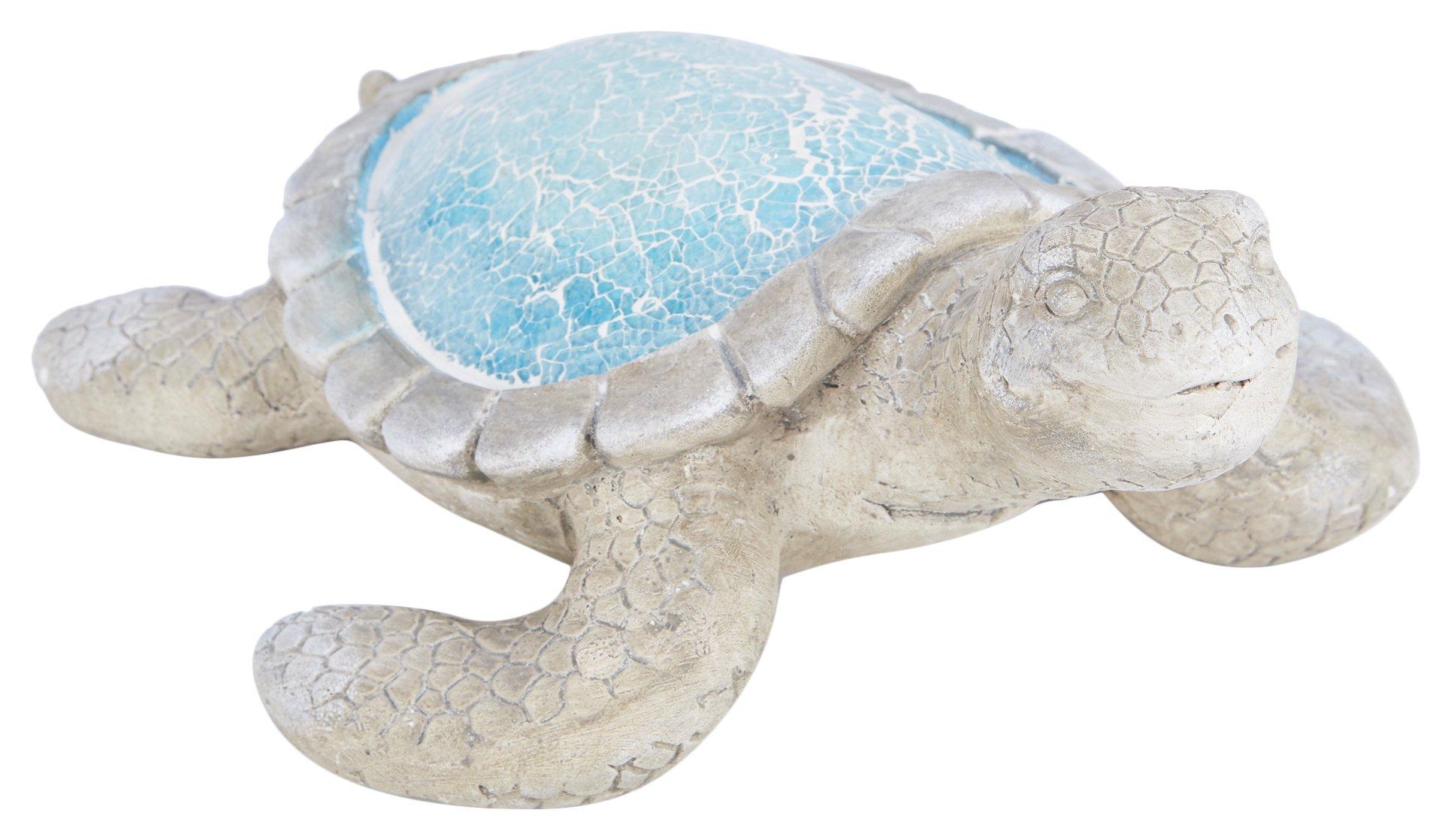 Three Hands Corp. 15 in Blue Mosaic Turtle Garden Figurine