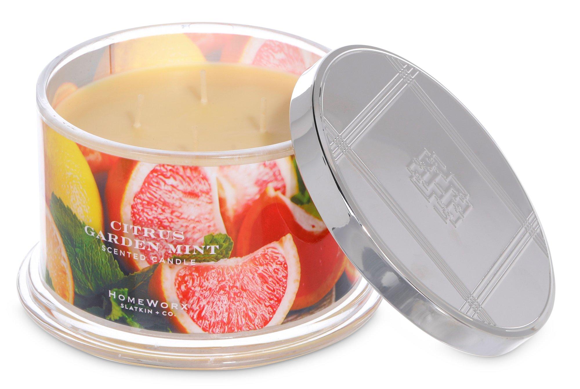 HomeWorx 18 oz Signature Candle Citrus Garden Mint