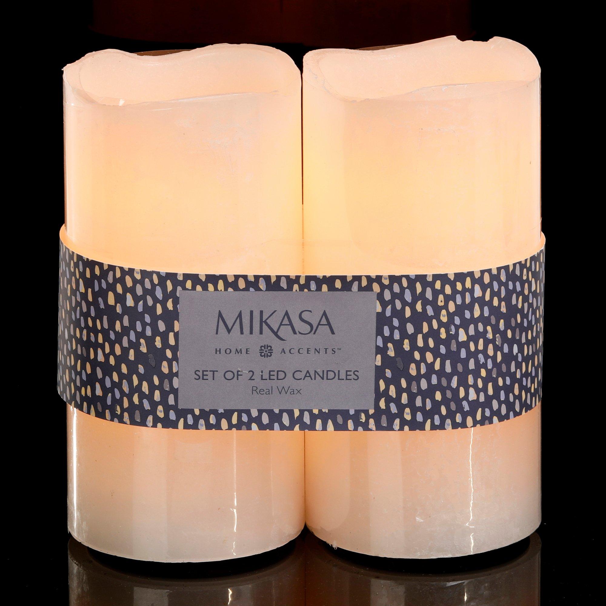 Mikasa 2-Pack 3x6 LED Pillar Candles