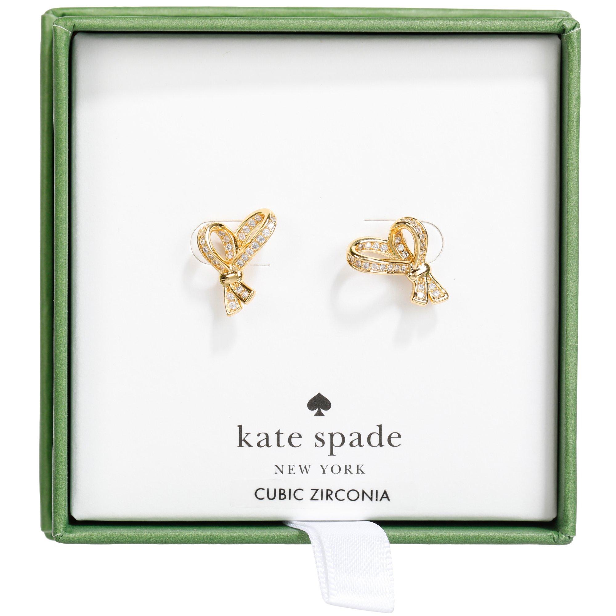 Kate Spade Crystal Heart Stud Earrings