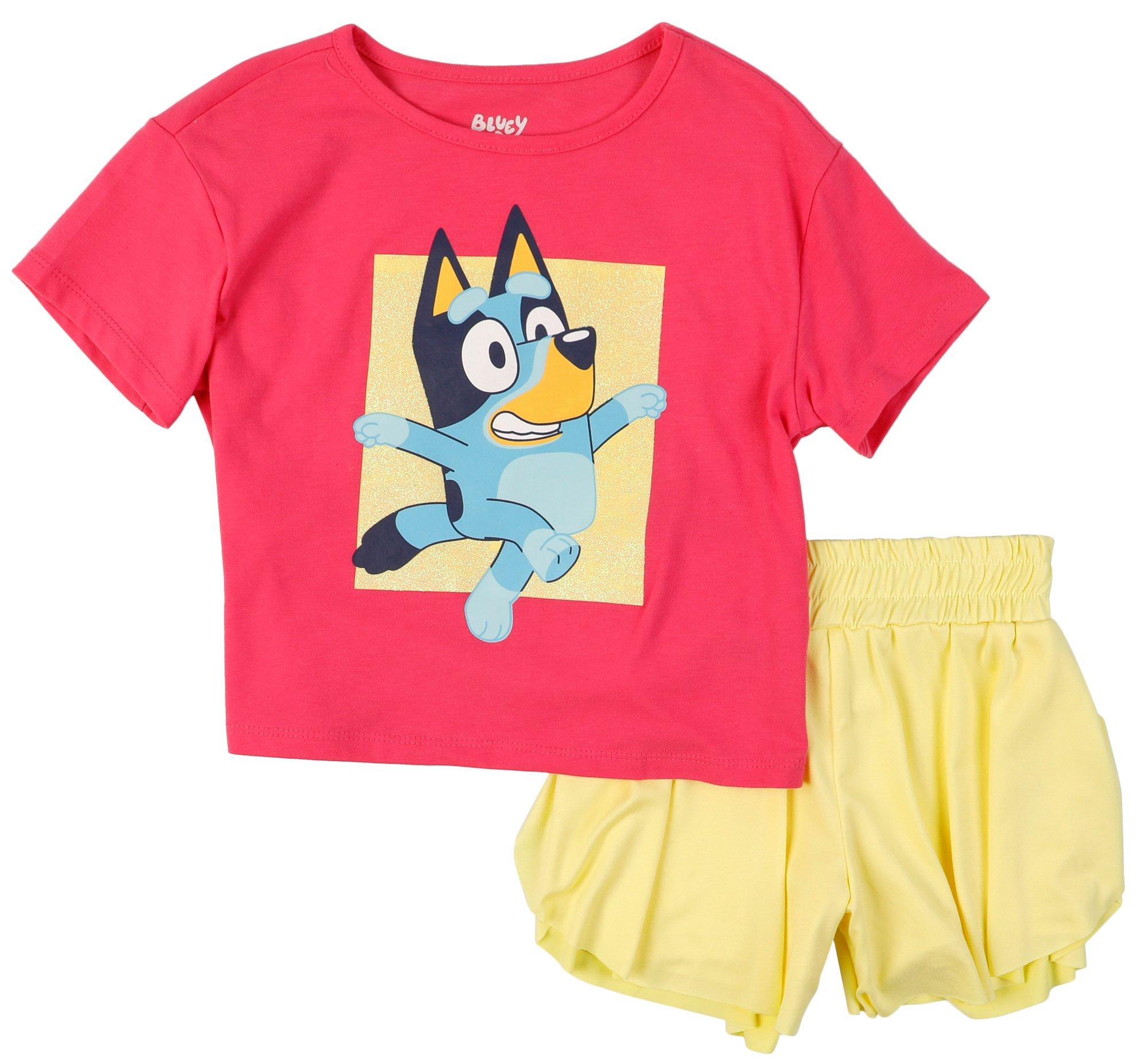 Bluey Toddler Girls 2 Pc Shorts Set