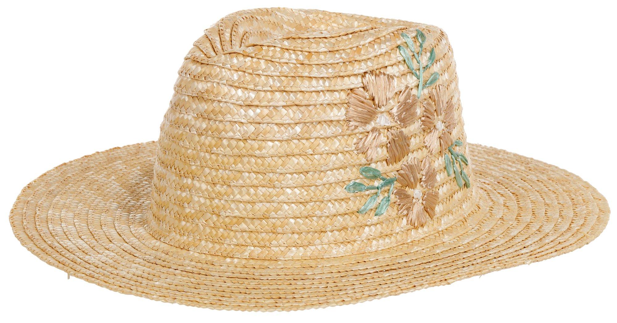 San Diego Hats Womens Wheat Straw Palm Fedora