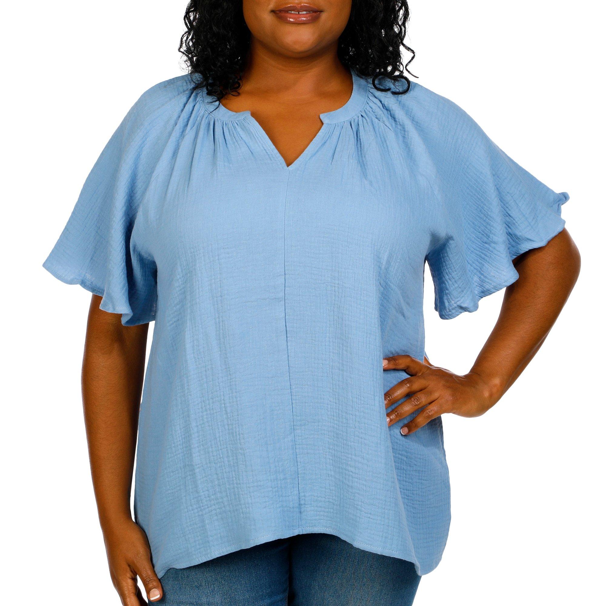Women's Plus Solid Top