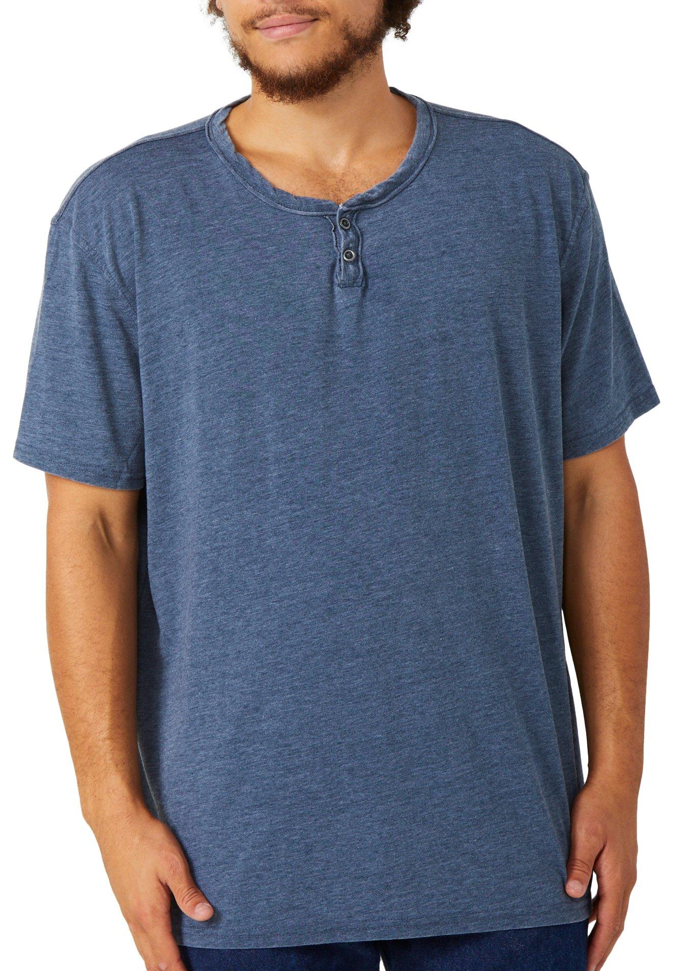 Lucky Brand Mens Short Sleeve Henley Shirt