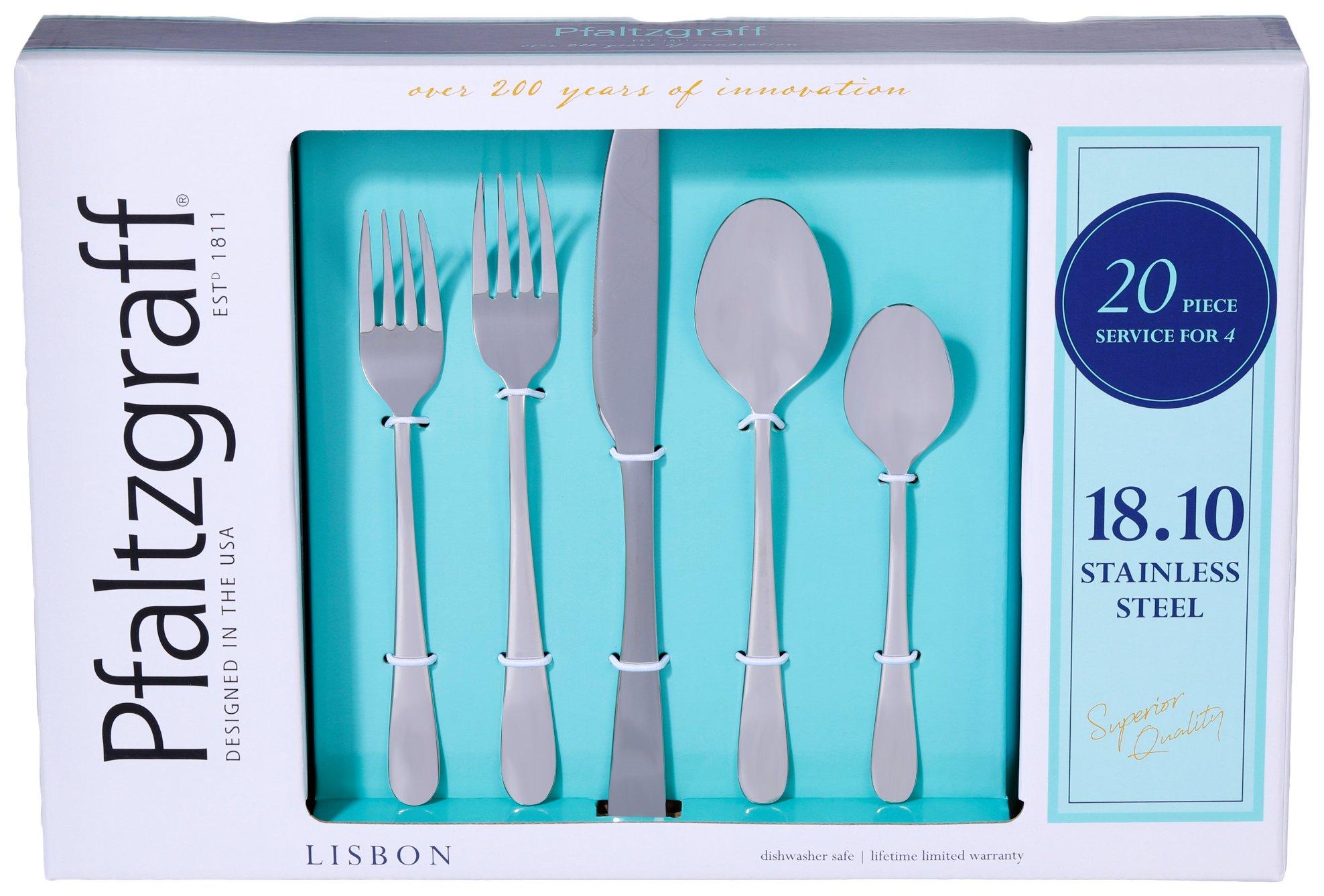 Pfaltzgraff 20 Pc Stainless Steel Silverware Set