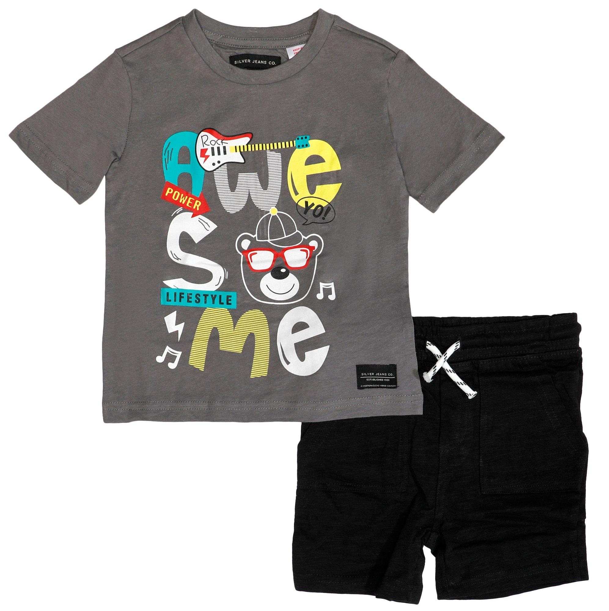 Silver Jeans Co. Little Boys 2 Pc Shorts Set