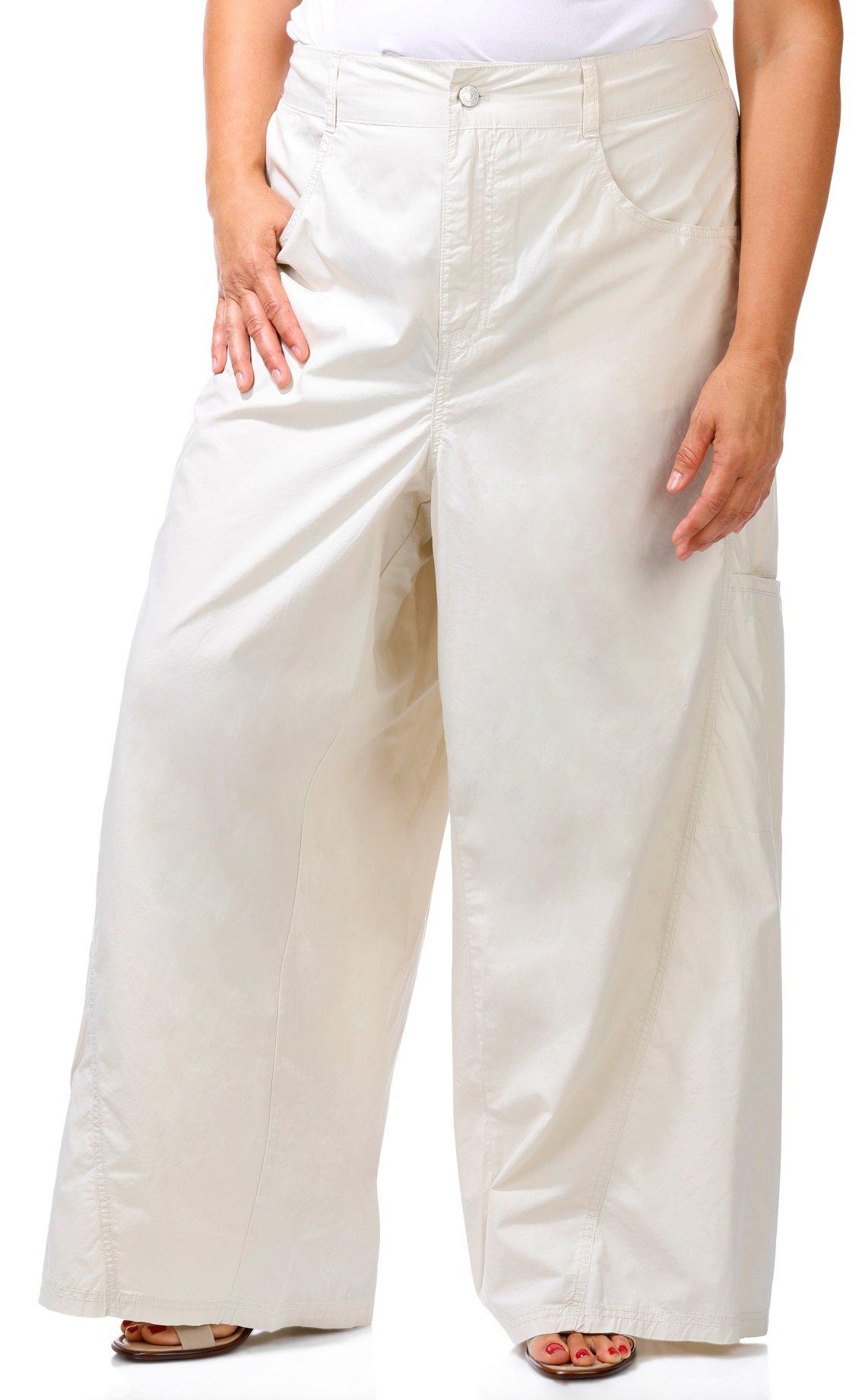 DKNY Plus Wide Leg High Rise Cargo Pants