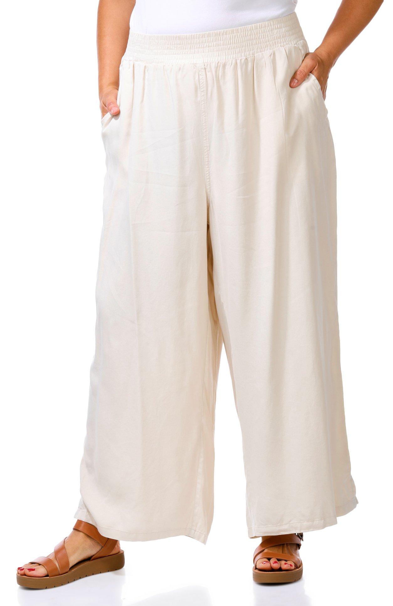 DKNY Plus Wide Leg Ankle Pants