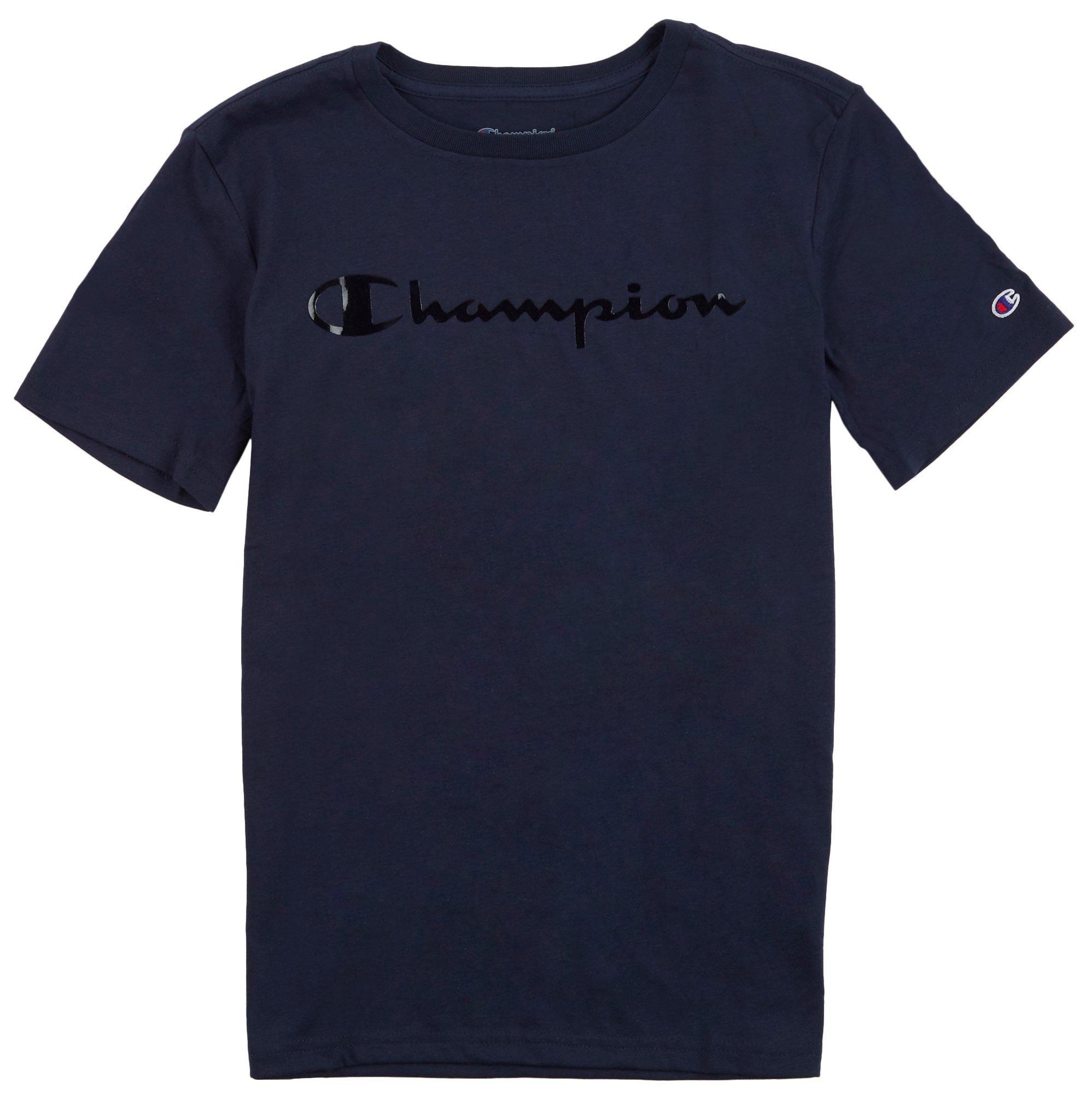 Champion Big Boys Logo Short Sleeve T-Shirt