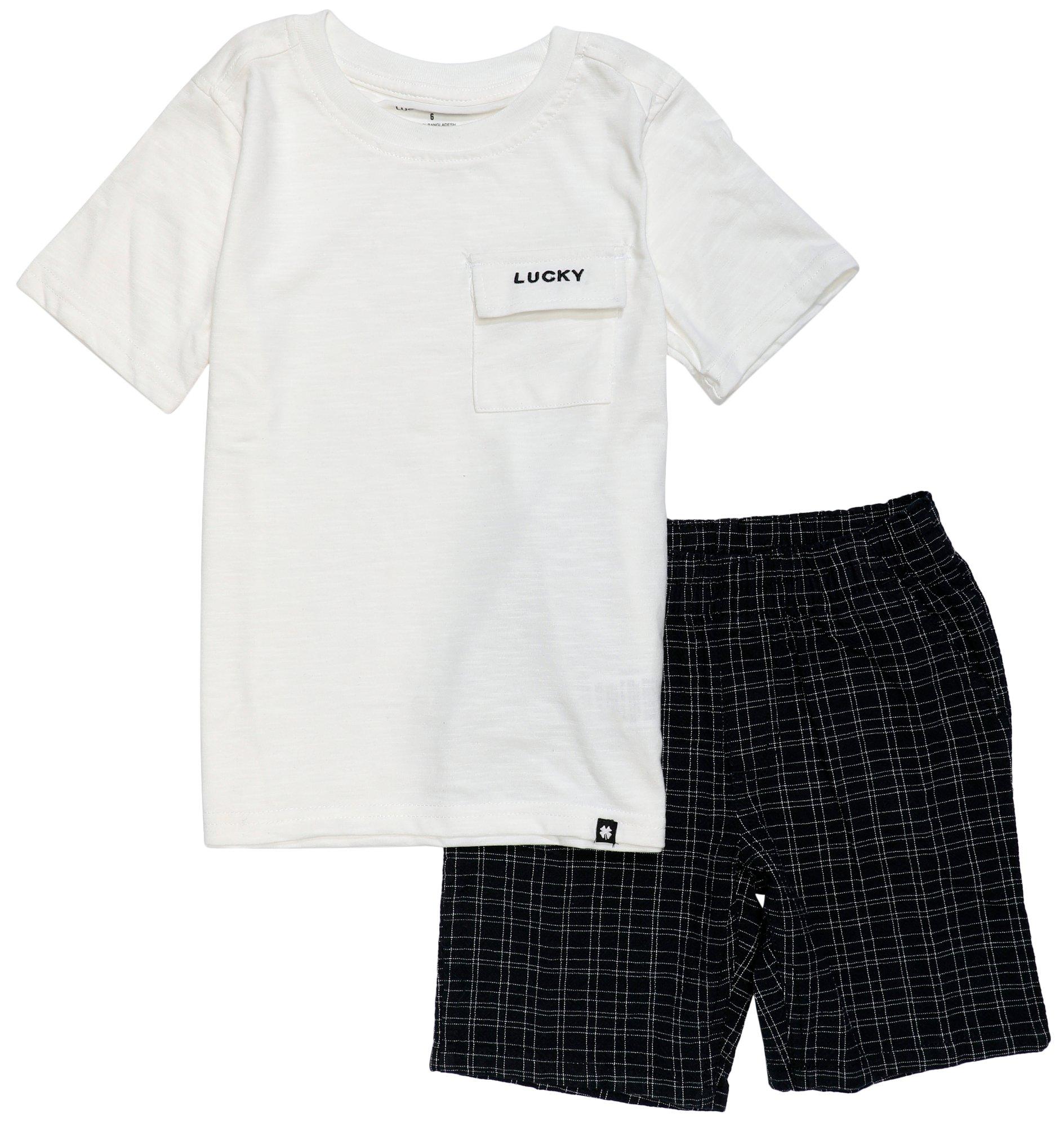 Lucky Brand Little Boys 2 Pc Short Set
