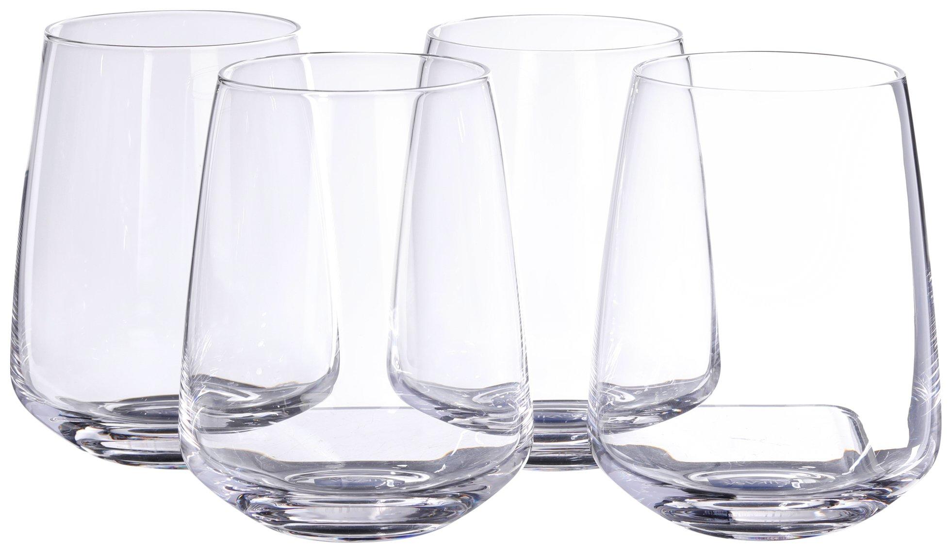 Mikasa Set of 4 Stemless Wine Glasses 21 oz
