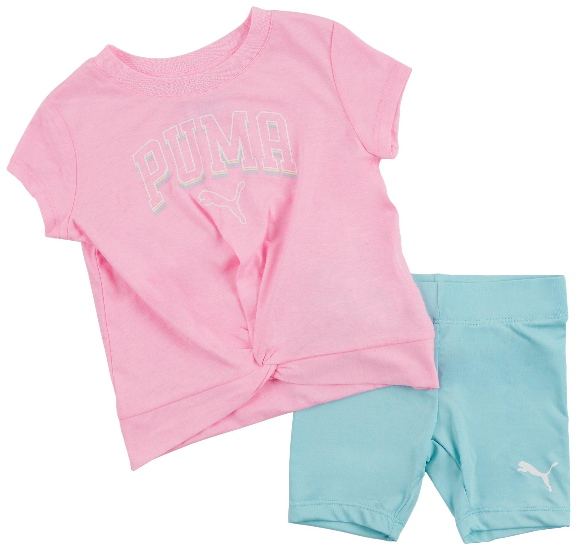 Puma Toddler Girls 2 pc Bike Shorts Set