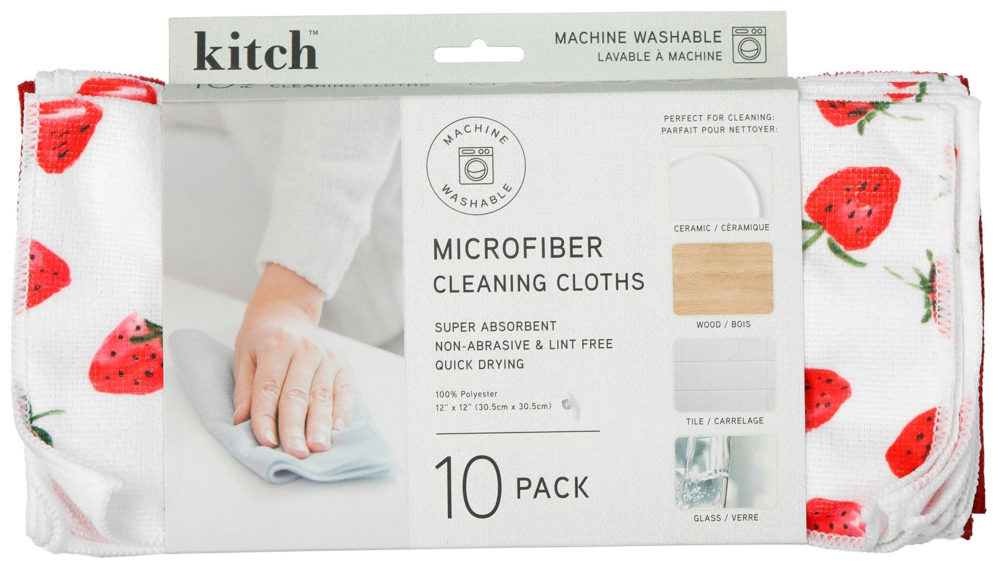 Kitch 10 Pk Microfiber Cleaning Cloths