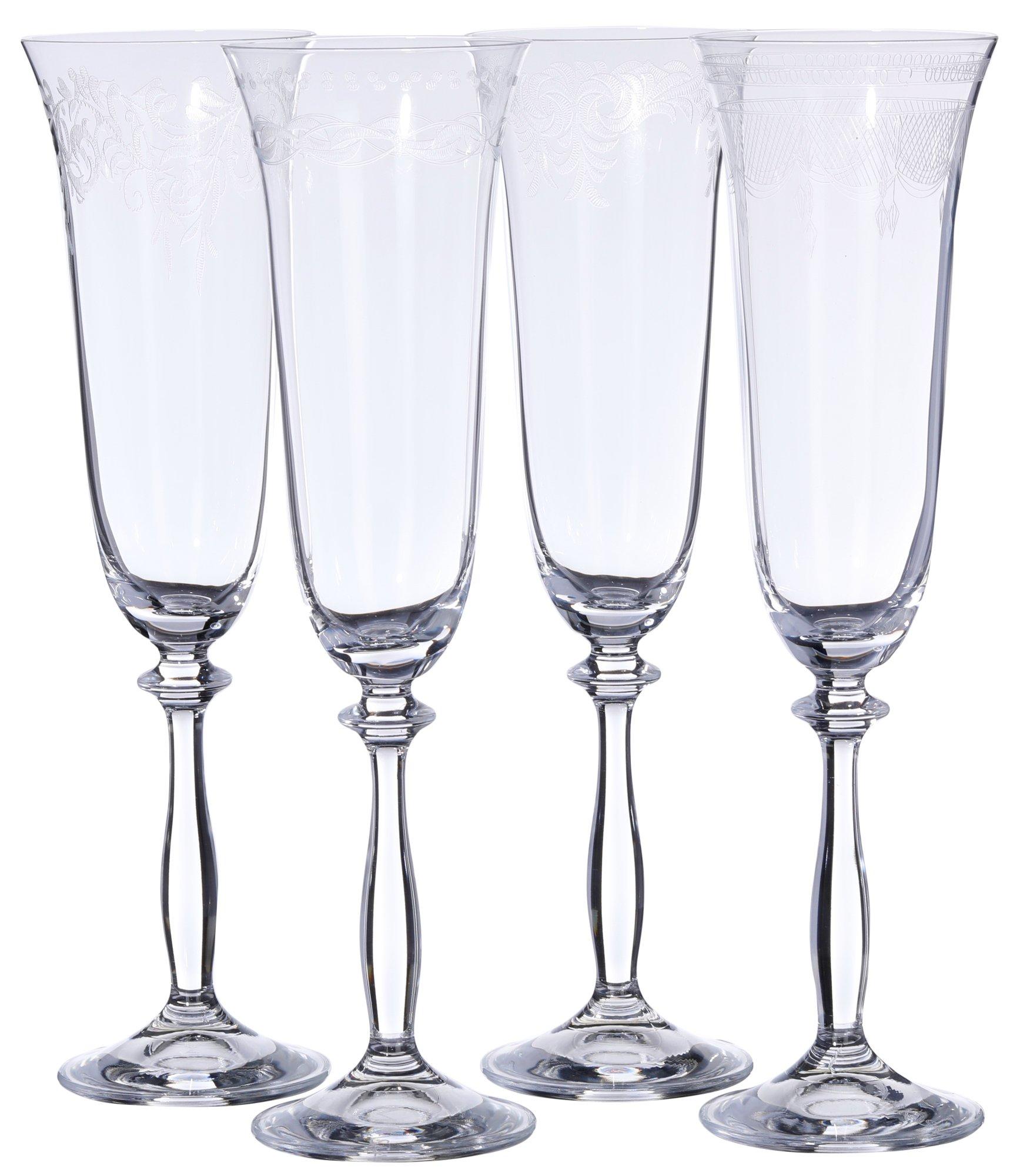 Mikasa Set of 4 Flute Glasses Amelia 7 oz.