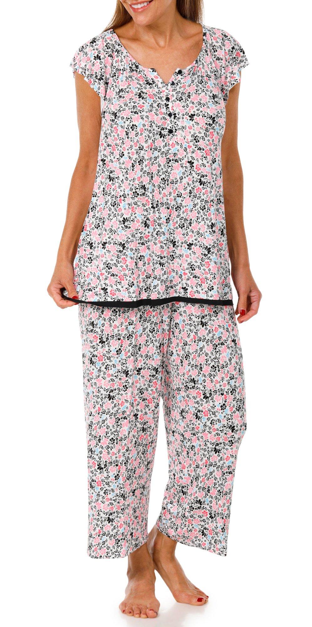 Ellen Tracy Women's 2 Pc Floral Sleepwear Set
