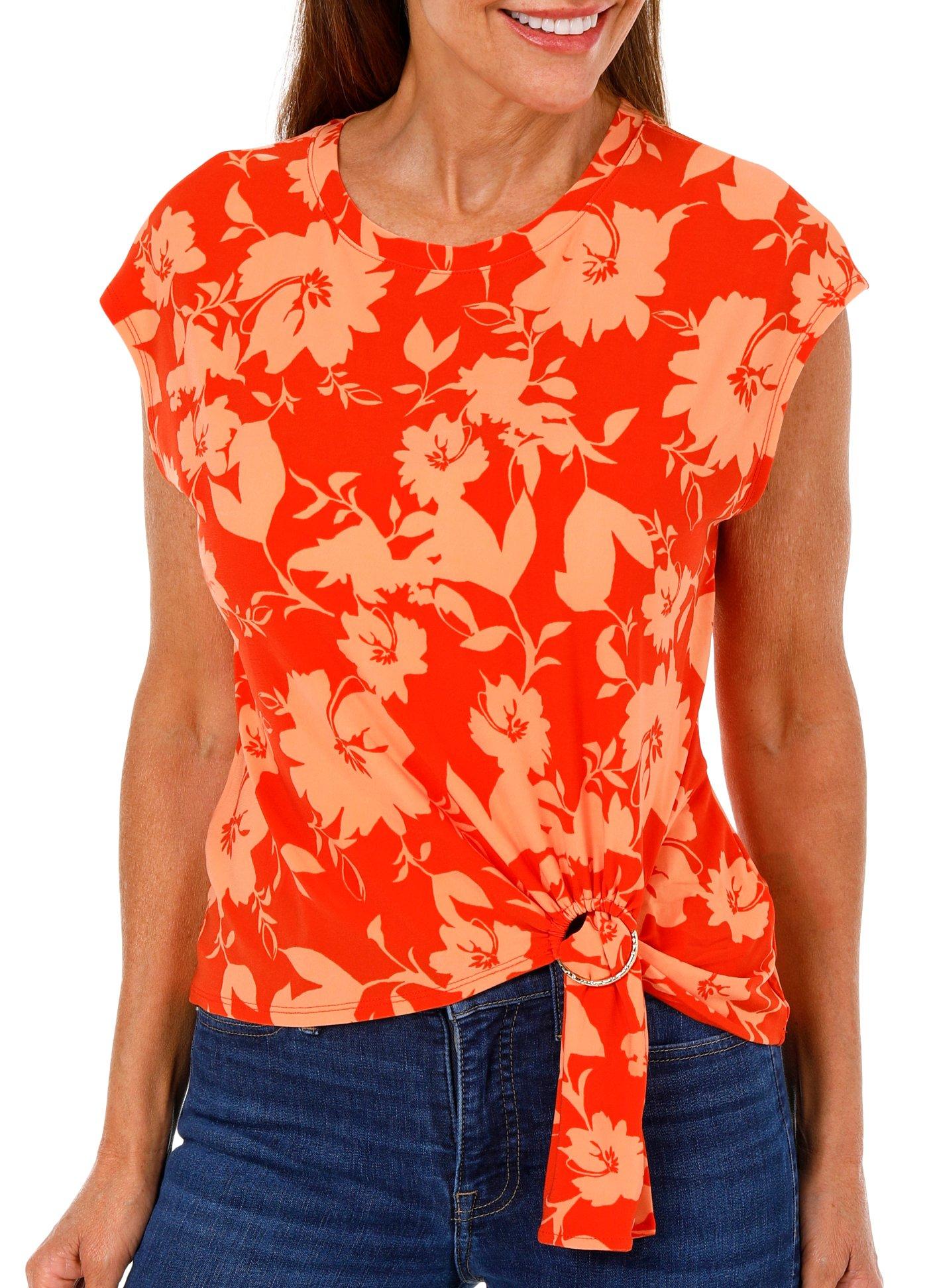 Nine West Women's Cap Sleeve Floral Top