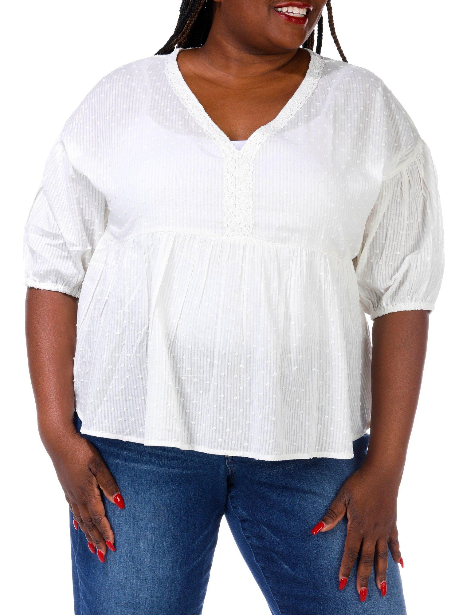 Women's Plus Solid Top