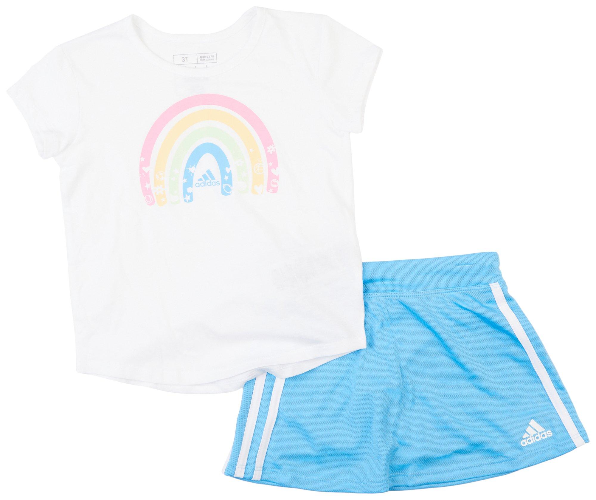 Adidas Toddler Girls 2 Pc Active Wear Skort Set