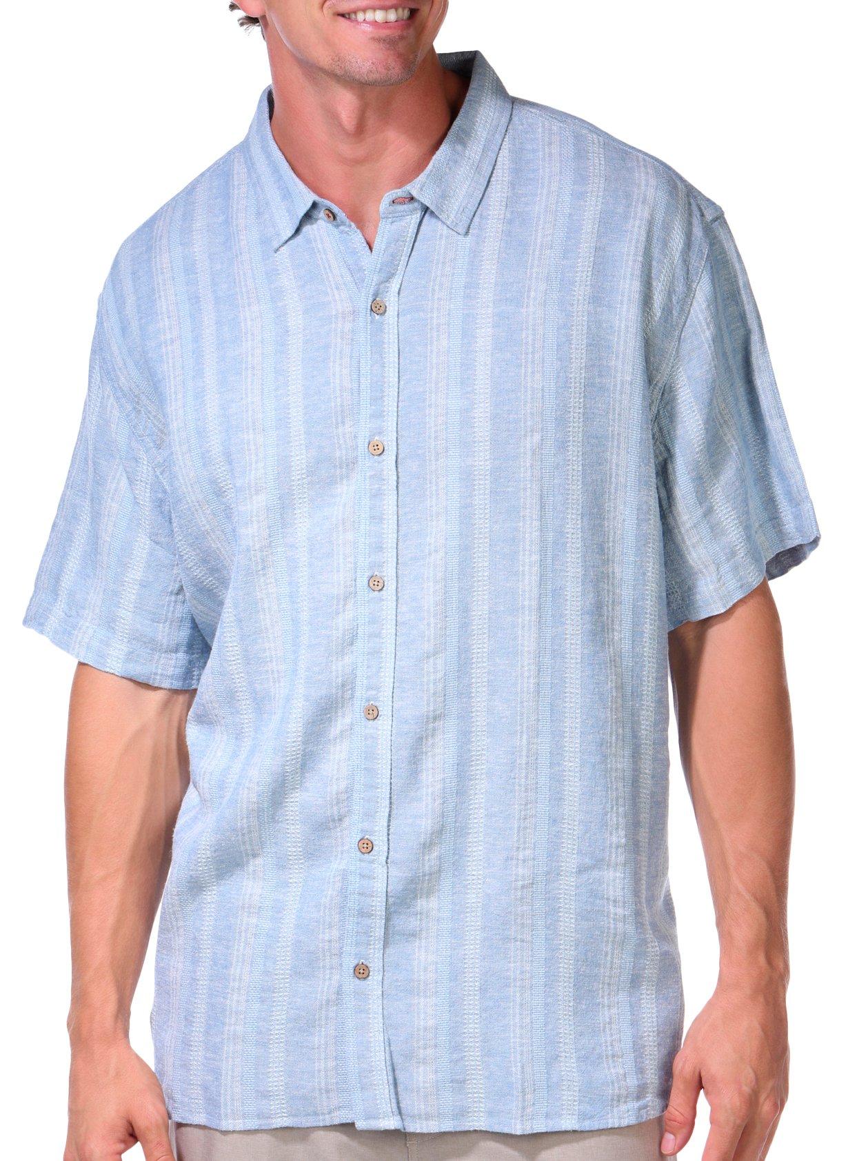 Mens Short Sleeve Oceanside Button Down Shirt