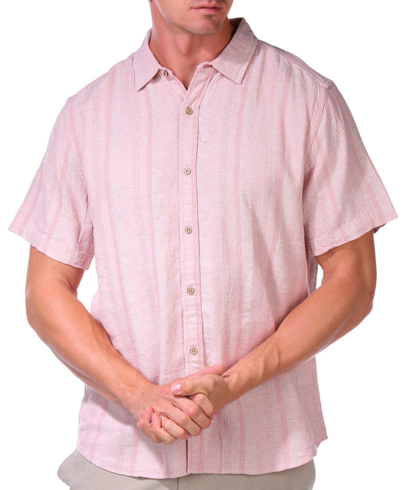 Mens Short Sleeve Oceanside Button Down Shirt
