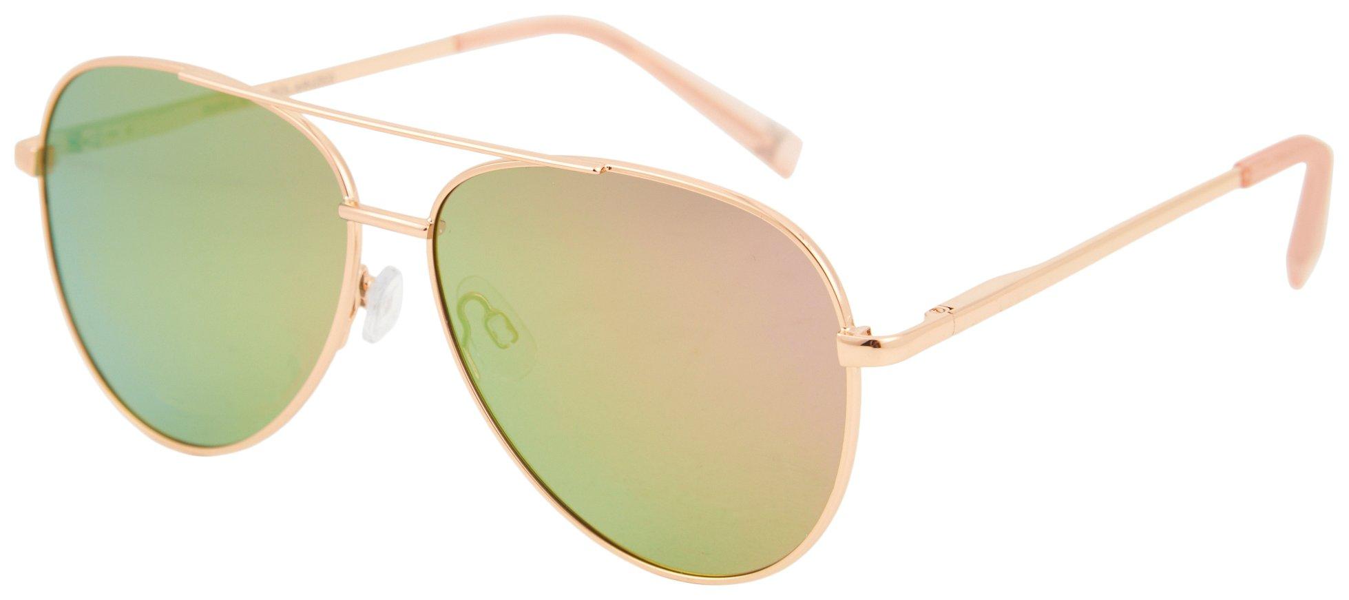 Hurley Womens Polarized Classic Aviator Sunglasses