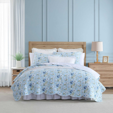 Buy Laura Ashley, Laura Ashley Amberly Seersucker Quilt Set Online