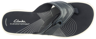 Clarks Cloud Steppers Step Allena Sea – Women's Slip On Ballerina Flats, Textile Upper