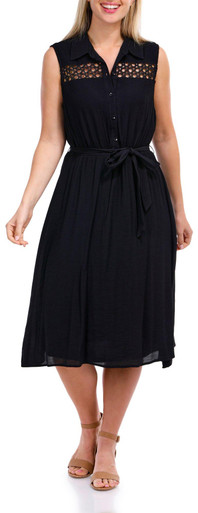 knee length dresses for ladies Lyon Lace Dress in Black Lace Xs / Black Lace