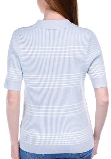 Rio & Rian Womens Short Sleeve Ribbed Collar Top Bealls Florida