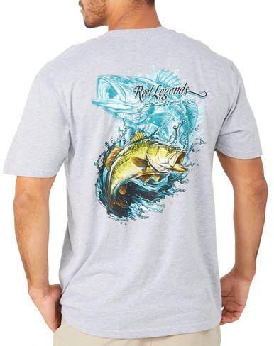 Reel Legends Men's Red Fish Graphic T-Shirt Bealls Florida