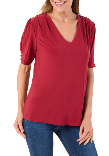 Buy Three Dots, Women's Long Sleeve Quarter Zip Cynthia Top Online