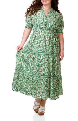 chinese dress ladies Nellie Ruffle Maxi Dress - Champagne