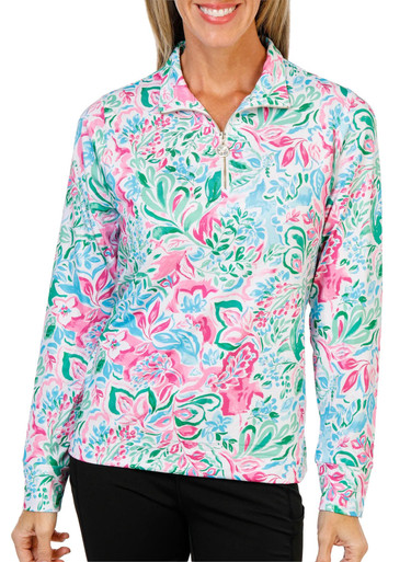 Buy Palm House, Women's Long Sleeve Quarter Zip Sport Top Online