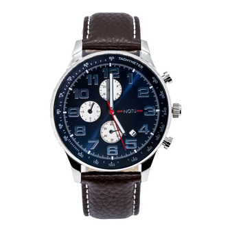 20 Series- Navy Blue Dial with Brown Strap