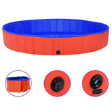 vidaXL Foldable Dog Swimming Pool PVC Animal Pet Supply Red/Blue Multi Sizes