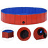 vidaXL Foldable Dog Swimming Pool PVC Animal Pet Supply Red/Blue Multi Sizes