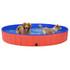 vidaXL Foldable Dog Swimming Pool PVC Animal Pet Supply Red/Blue Multi Sizes