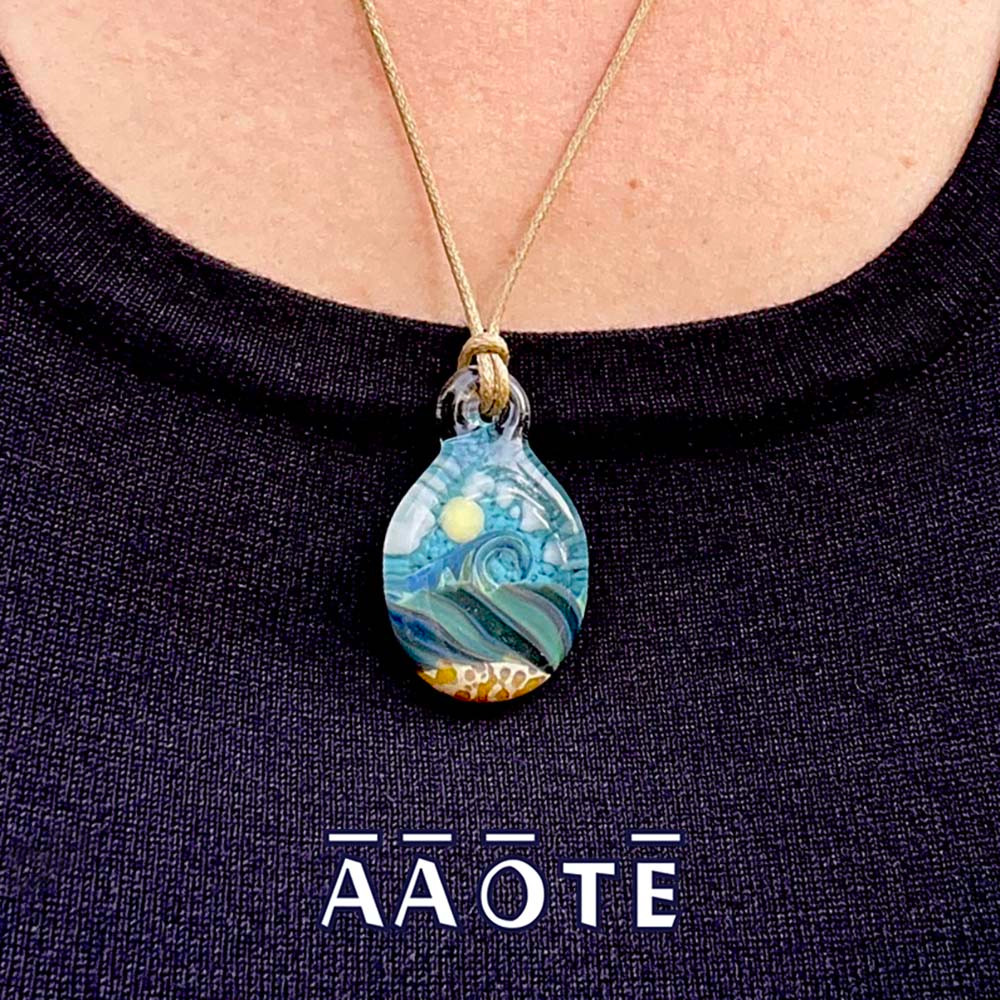 Ocean TZ Glass Necklace