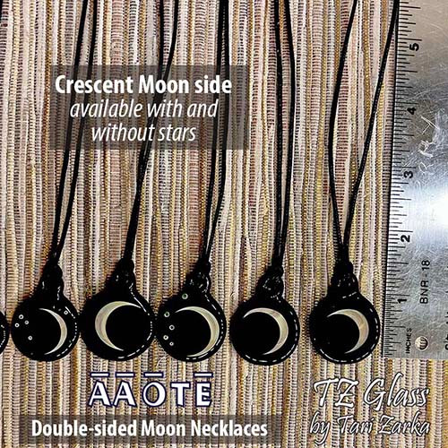 Crescent Moon Full Moon Pendant Necklace