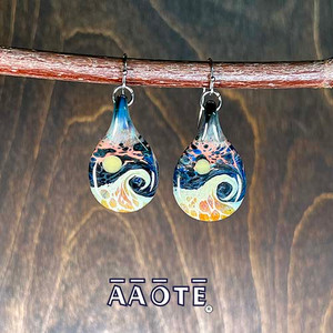 Tiny Beaches TZ Glass Art Earrings to keep close healing water vibes, wherever we may roam. Tiny Beaches TZ Glass Art Earrings to keep close healing water vibes, wherever we may roam.