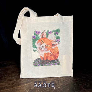 Reusable bags with artwork designed by Tari Zarka. Printed in-house at AAOTE directly onto the organic cotton bags.

The Backpacks are 17.75"H x 13.5"W. The white is limited and once sold out we'll focus on the beige bags.

The Totes are 15.75"H x 14.25"W. There is no gusset they are a narrower tote bag. 

The Small Totes are 11.5"H x 9.75"W. There is a 1.5" gusset on the bottom of the bag.

These are hand wash cold only (for best artwork retention). 

These are often custom printed to-order. Please allow 2-6 business days to print and ship your order.

Customizations as far as adding a town or family name are available. Please just reach out.