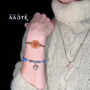 A gorgeous bracelet stack to help signify your love (for another or to celebrate self-love) all year round! Shown here with a sweet TZ Glass pendant necklace: a Blush color Love Lifter Heart Necklace in the small size.