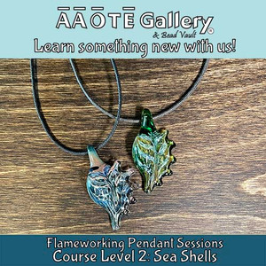 Flameworking 1on1 Sea Shell Pendant PQ2
