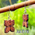 These earrings are lightweight, simply natural beauty. They’re also functional by applying a few drops of essential oil to the engraved wood focal to enjoy aromatherapy all day long.

The wood focals are made in our shop in Pennsylvania, USA, and are sourced from sustainably grown American hardwood. The engraved image derives from AAOTE's Tari Zarka's artwork. Variations in the wood's grain and color are natural distinctions making each piece unique.